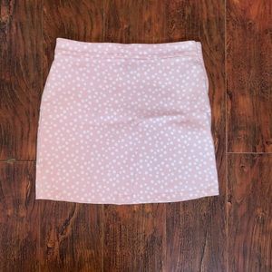 pink floral mini skirt